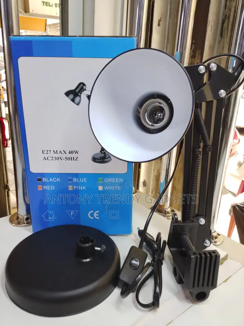 Adjustable Metal Swing Arm Desk Lamp For Reading & Study