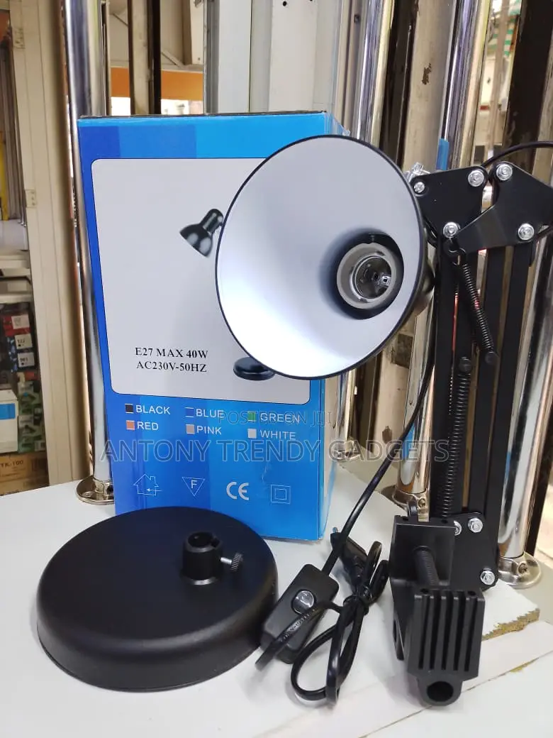 Adjustable Metal Swing Arm Desk Lamp For Reading & Study