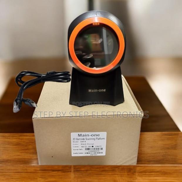 Plug and Play 1d 2d Desktop Round Table Mount Laser Barcode Scanner