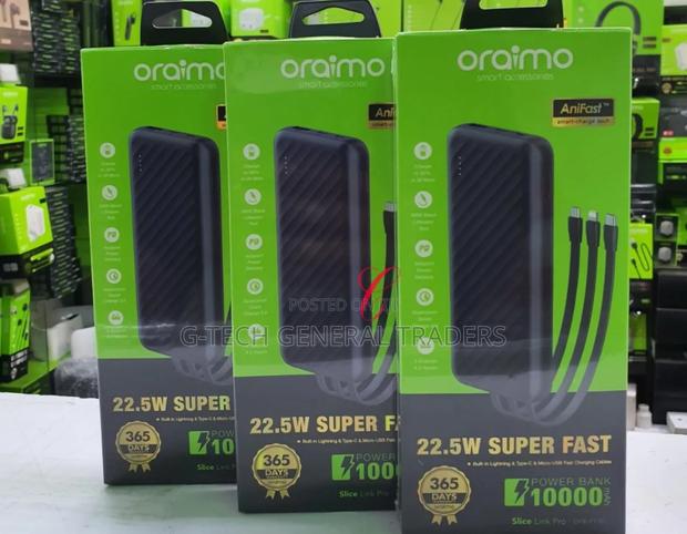 Oraimo 10000mah Powerbank With Cable 22.5w - main view