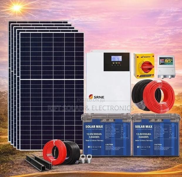 3.3kva Off Grid (2)300ah Lithium Batteries - (4)550w Solar Panels Kit