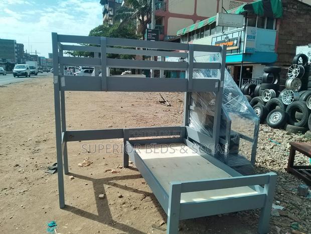 2-in-1 Bunk Bed 3x6 in Grey - main view