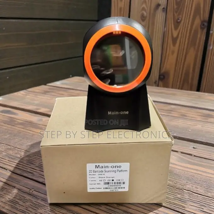 Easily Mountable 1d 2d Desktop Round Table Barcode Scanner Hands-Free