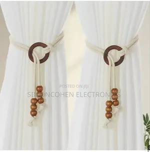 2pcs Natural Cotton Rope Curtain Tiebacks Boho Style
