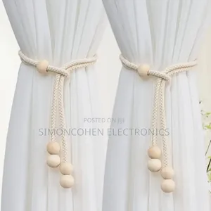 Wooden Beaded  Curtain Tiebacks