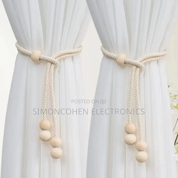 Wooden Beaded  Curtain Tiebacks - thumbnail 2