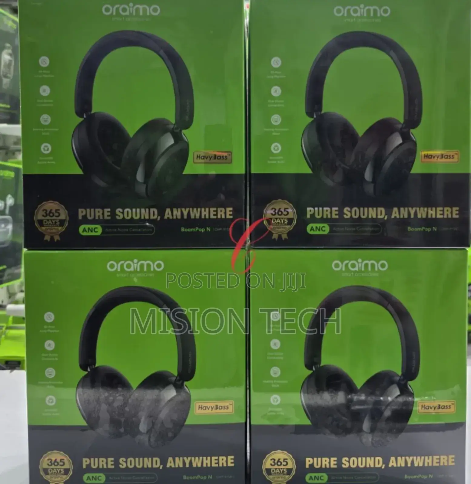 Oraimo Boompop N Ohp-915n *65hrs Playtime Active Noise Cancellations