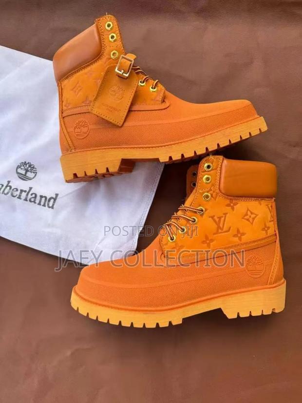 Timberland Style Boots With Supreme Inspired Design - main view