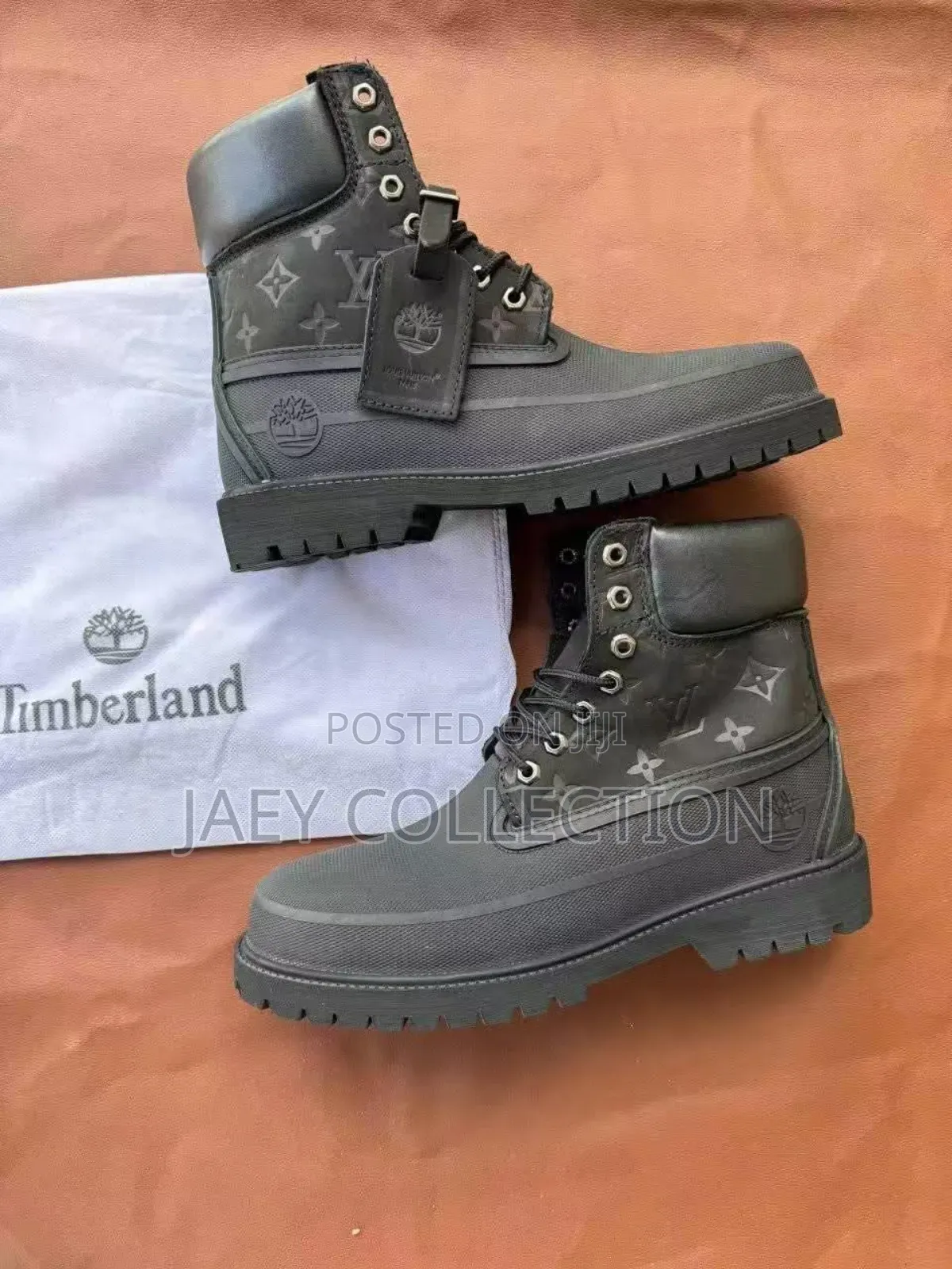 Timberland Style Boots With Supreme Inspired Design