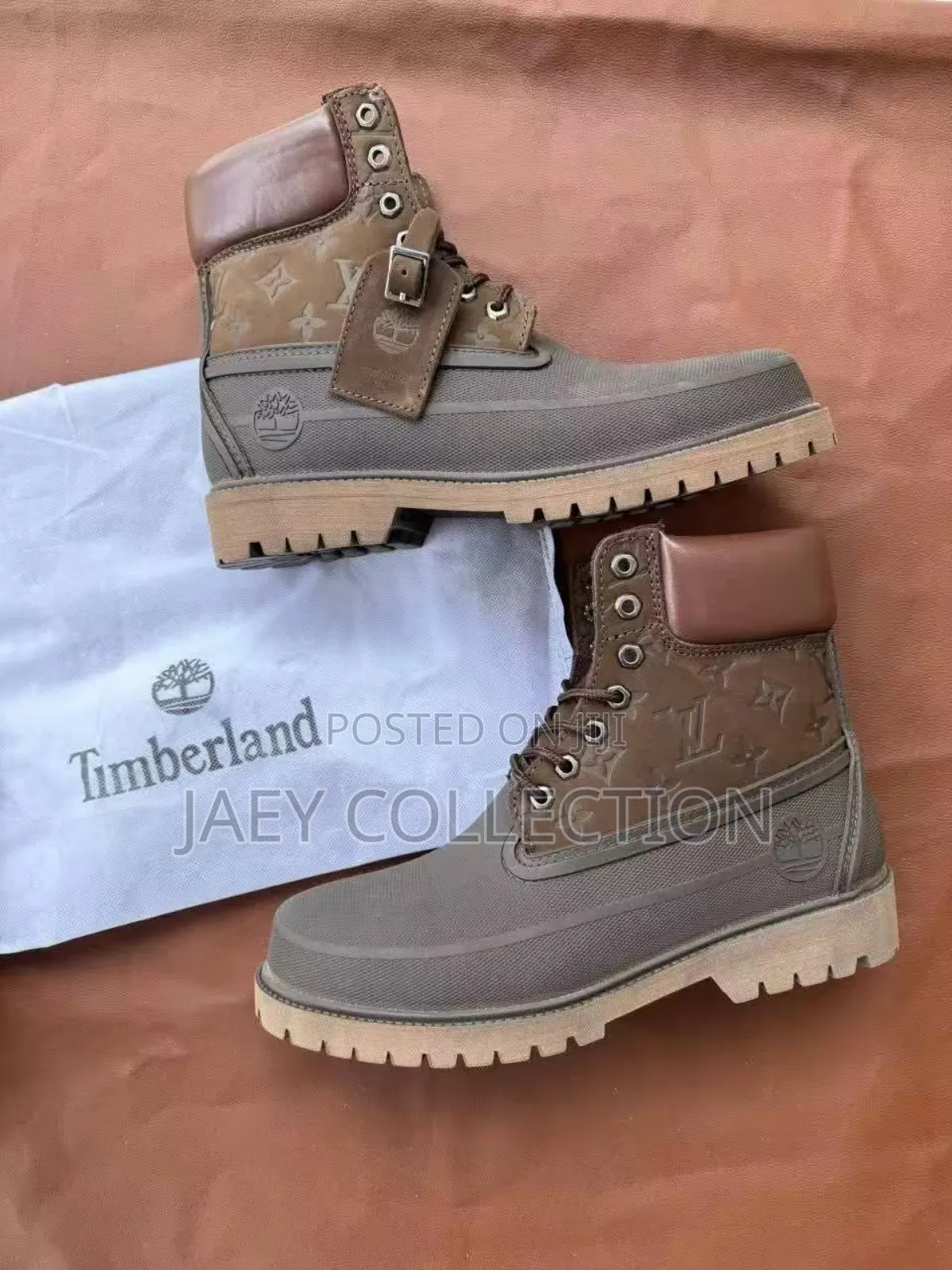 Timberland Style Boots With Supreme Inspired Design