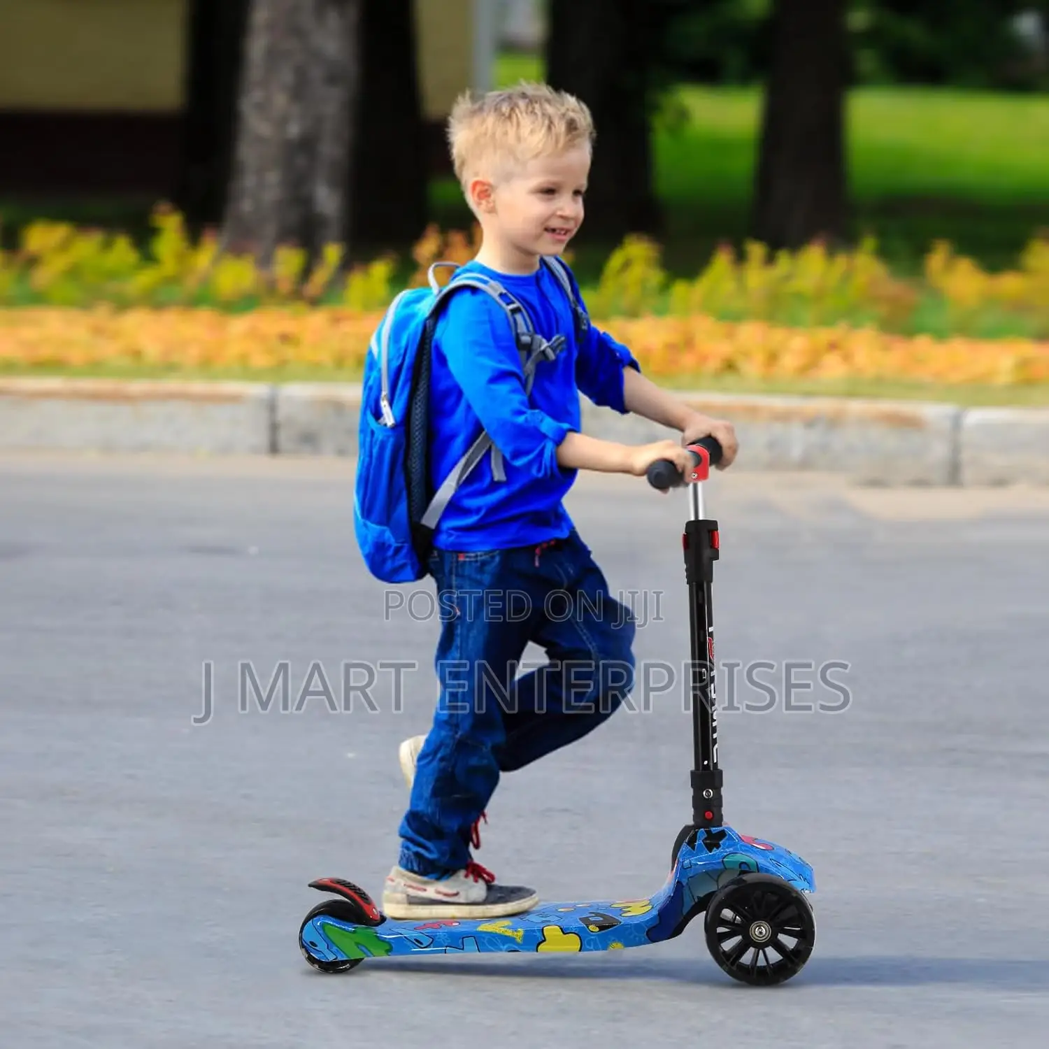 Scooters for Kids 4-10, Foldable Adjustable Flashing Led Lights Music