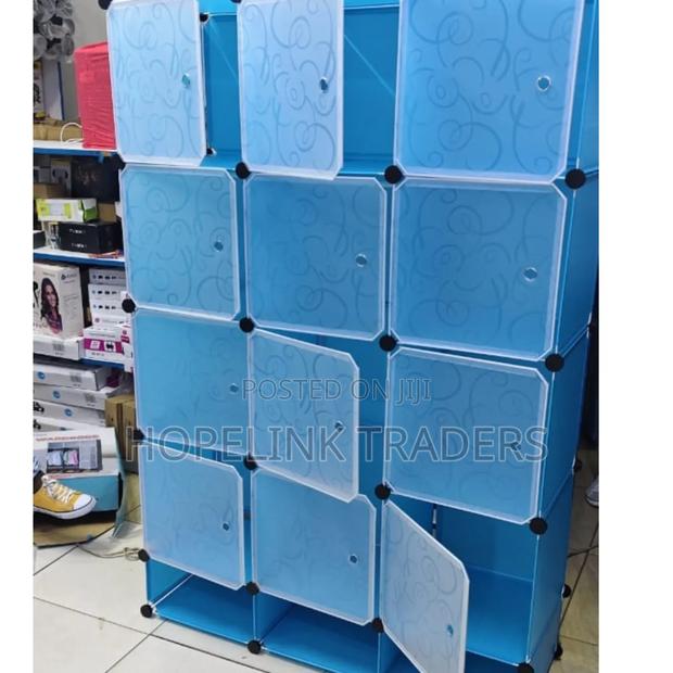 Plastic Wardrobe-blue 3 Colom - main view