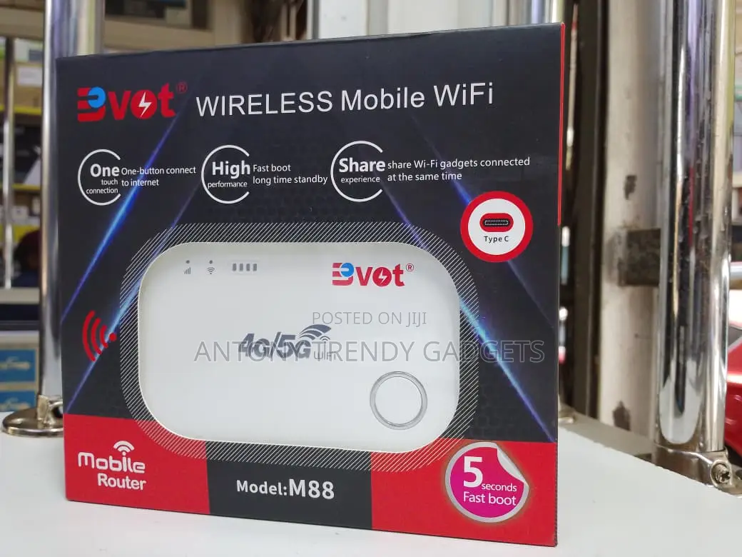 Bvot M88 4g/5g Wireless Mobile Wifi Router (Hotspot)