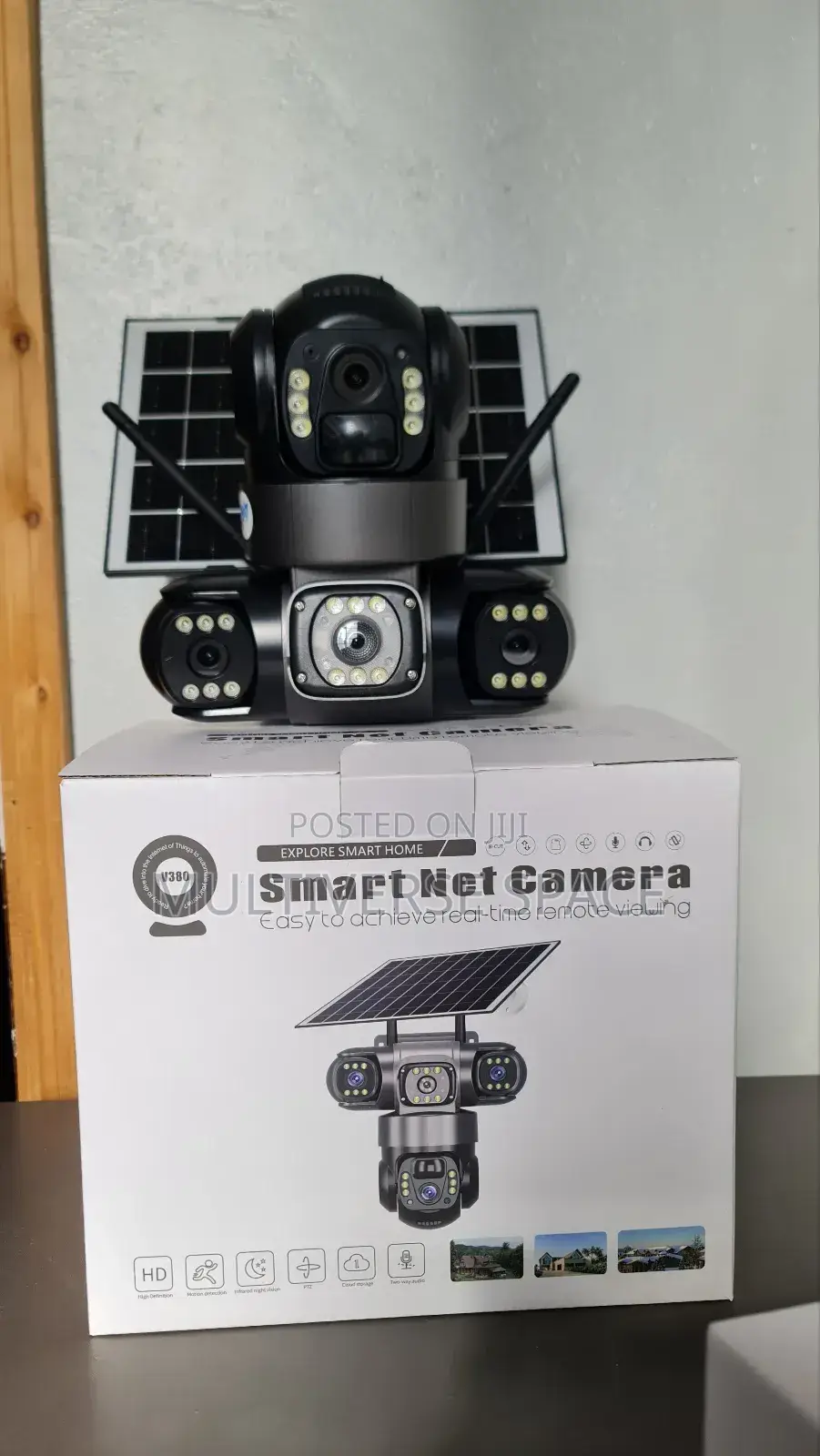 V380pro Outdoor Solar Light CCTV 4g 4lens Tracking Security Camera