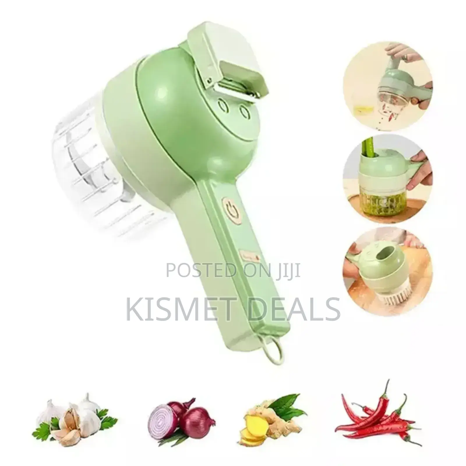 Multifunctional Usb 4 In 1 Hammer Vegetable Cutter, Garlic Chopper