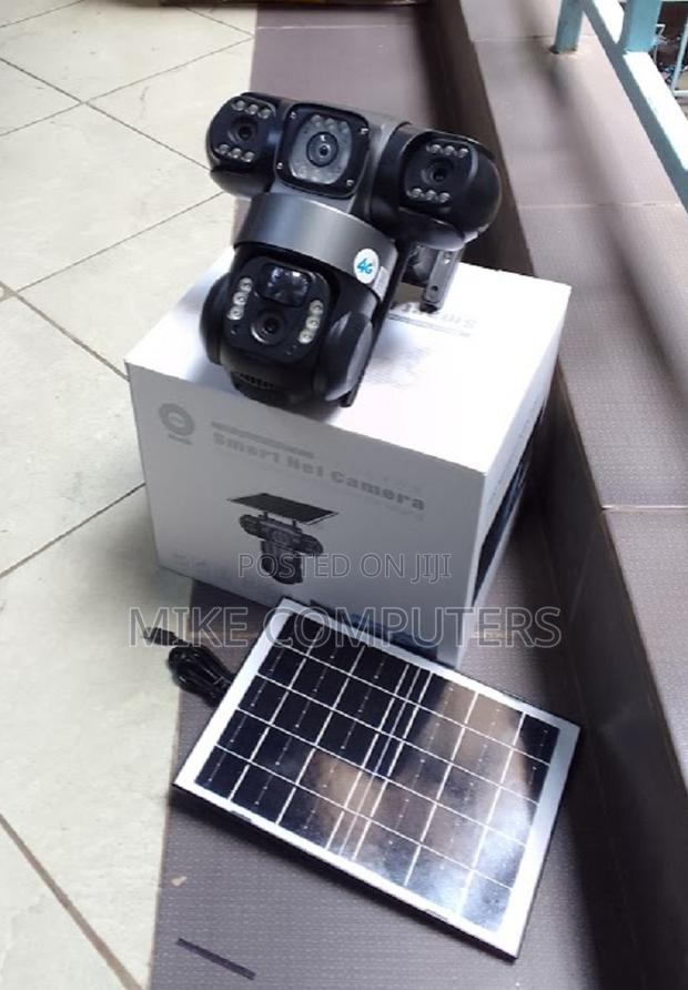 (Three) Solar Powered PTZ Camera - (Pir Human Detection4g Triple - main view
