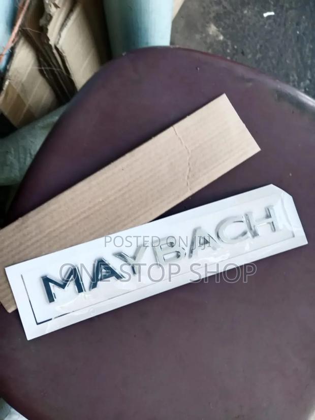 Chrme Maybach Letters Rear Replacement Sticker Badge - main view