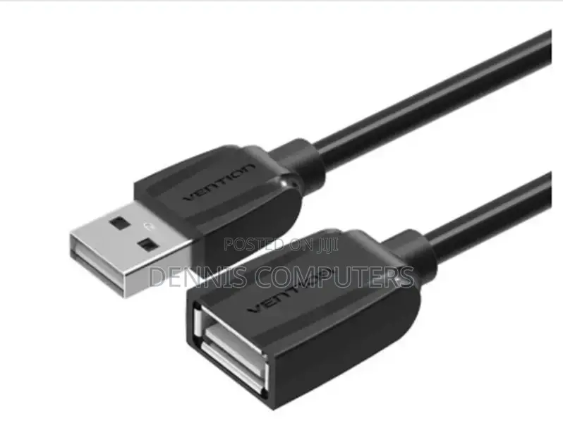 Vention Usb 2.0 a Male to a Female Extension Cable 5m Black PVC Type