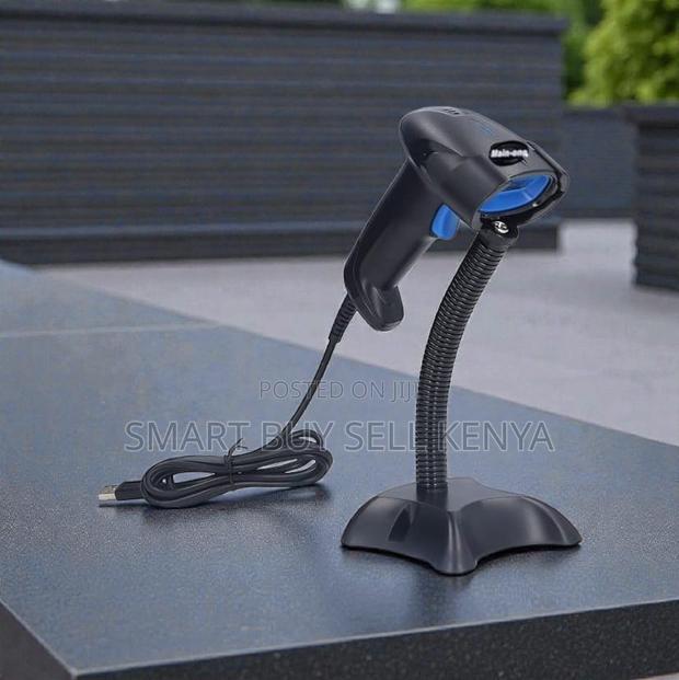 Usb Wired Laser Barcode Scanner With Stand Strong Durable Performance