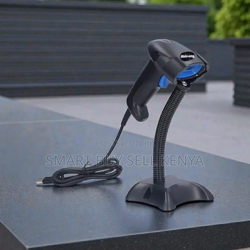 Usb Wired Laser Barcode Scanner With Stand Strong Durable Performance
