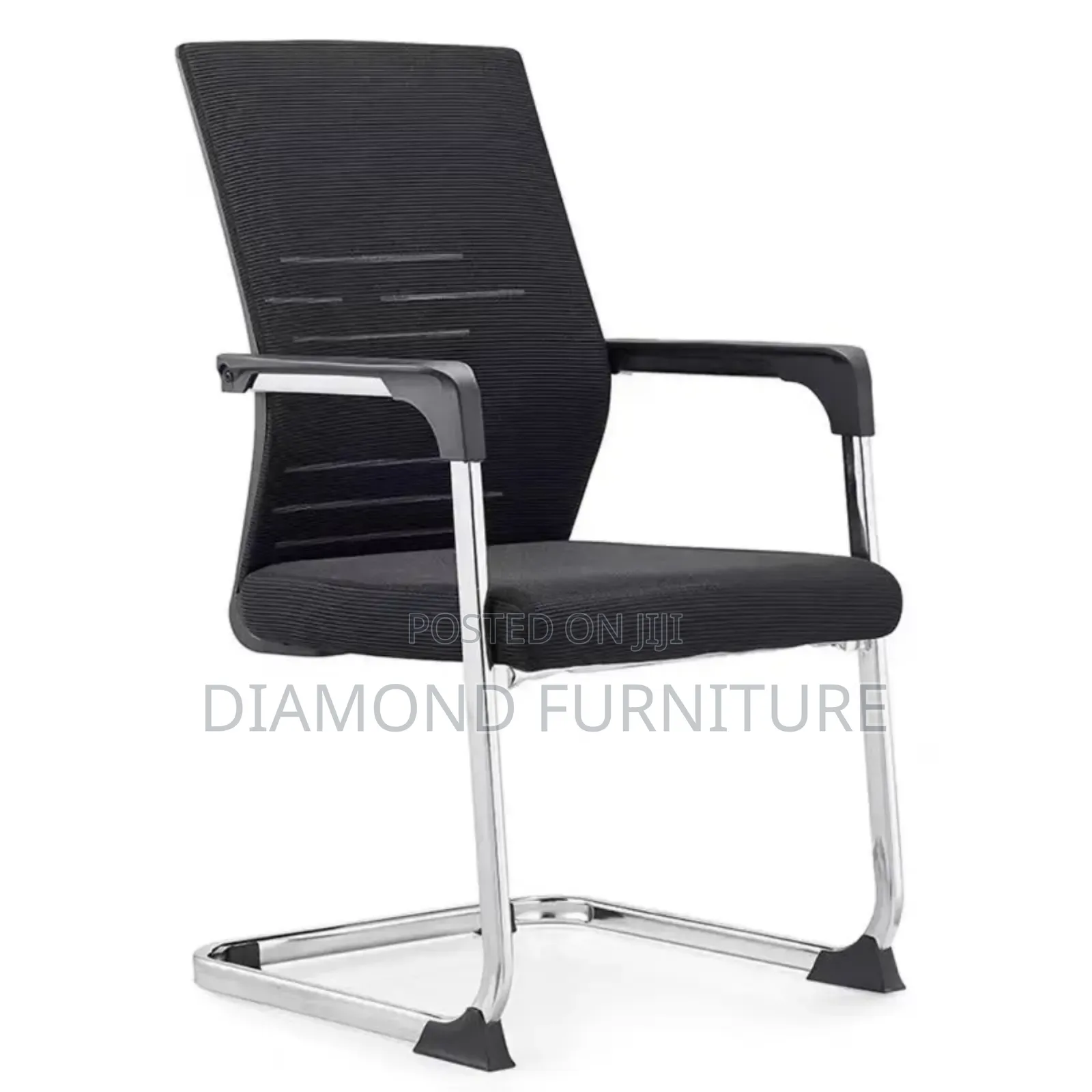 Office Visitor Chair With Chrome Frame | Reception Waiting Chair