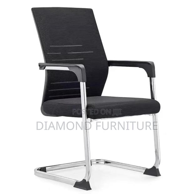 Office Visitor Chair With Chrome Frame | Reception Waiting Chair