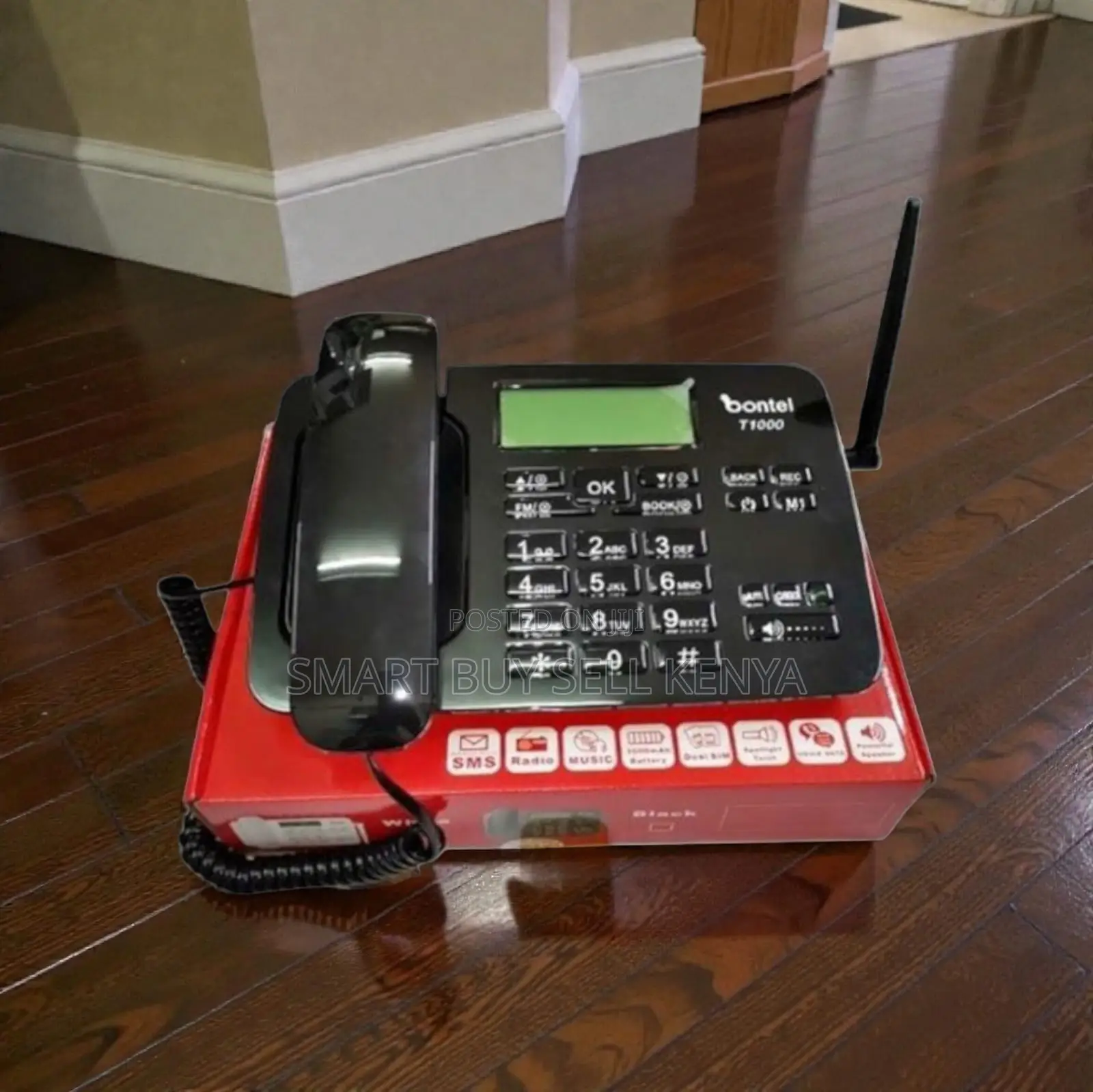 Bontel T1000 Dual Sim GSM Fixed Wireless Desktop Landline Phone Black