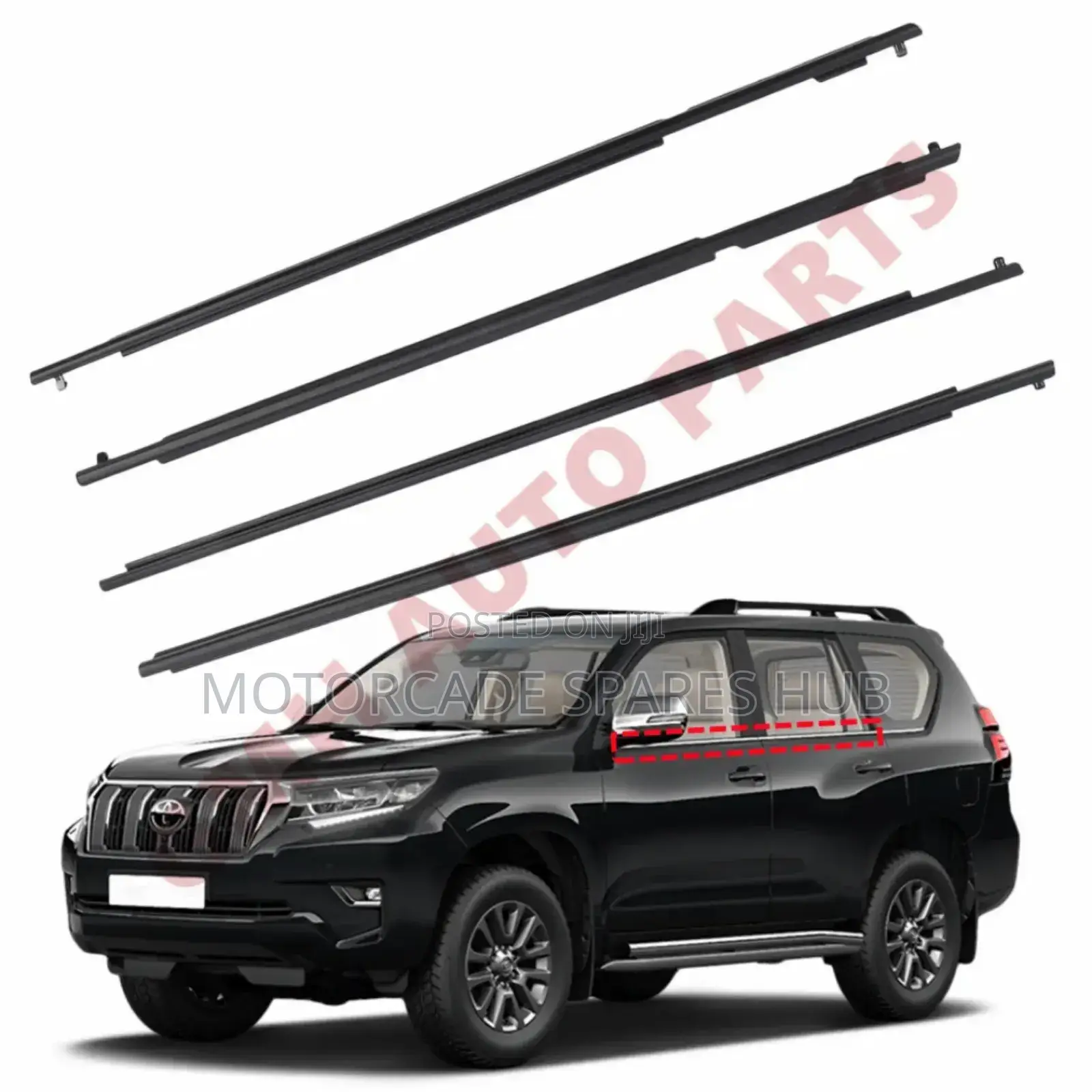 Toyota Landcruiser Prado Fj 150 2010-2018 Weather Strips Moulding Set