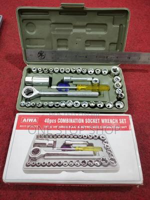 40pc Stainless Steel Aiwa Toolkit Socket Wrench Set - thumbnail 2