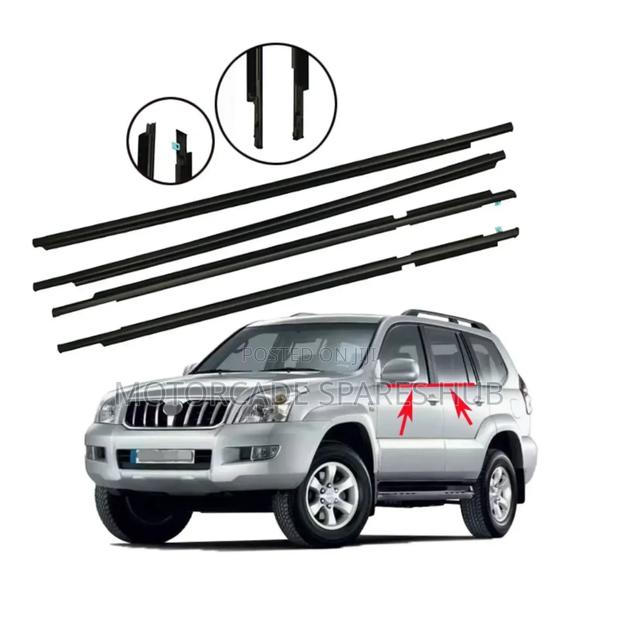 Toyota Landcruiser Prado J120 Window Weather Strips Moulding Black