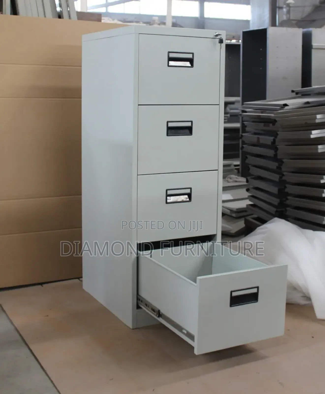4 Drawer Metal Filing Cabinet | Lockable Office File Storage Cabinet