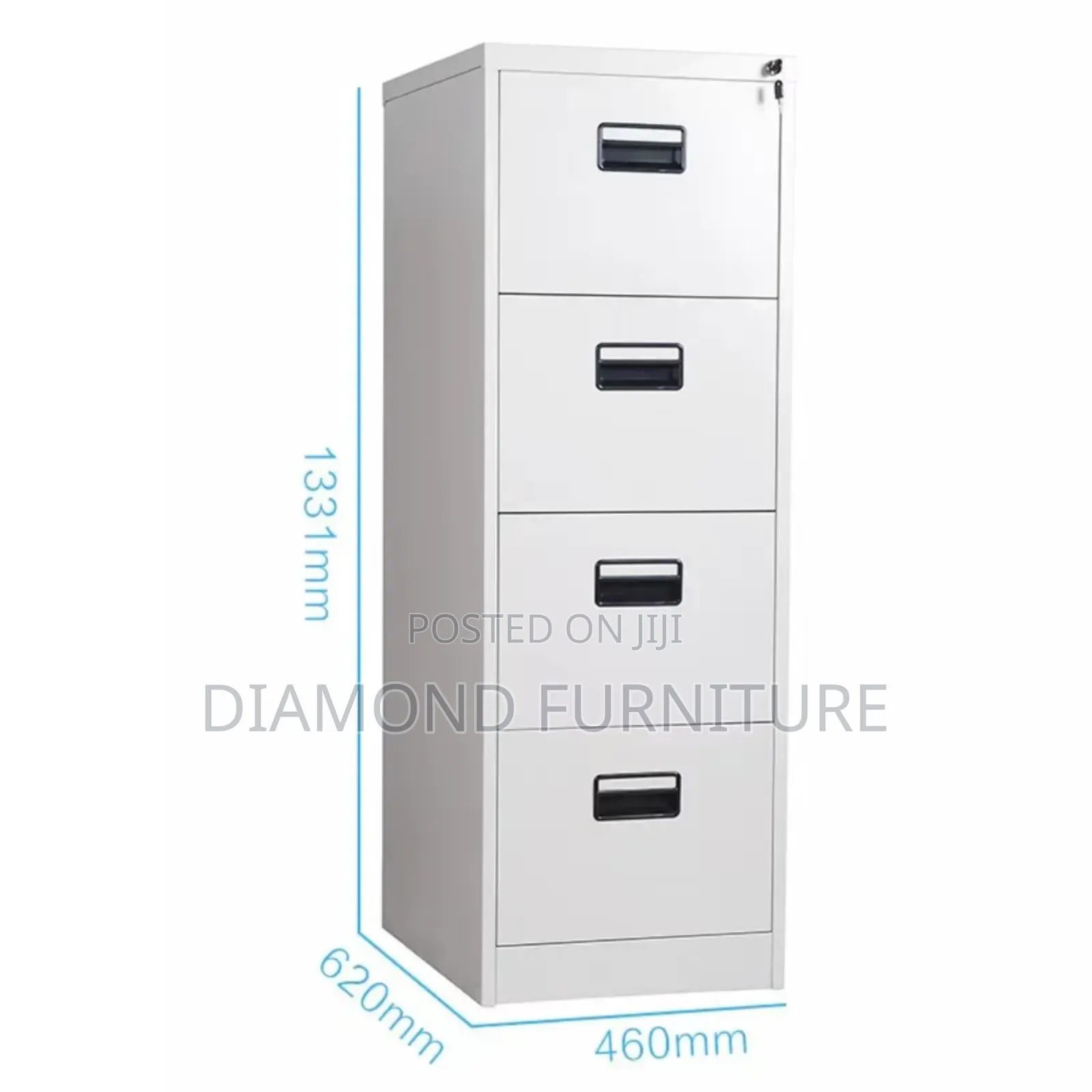 4 Drawer Metal Filing Cabinet | Lockable Office File Storage Cabinet