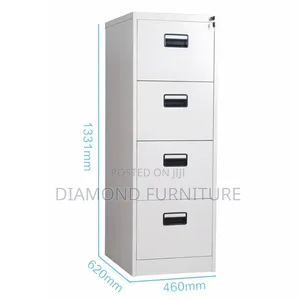 4 Drawer Metal Filing Cabinet | Lockable Office File Storage Cabinet