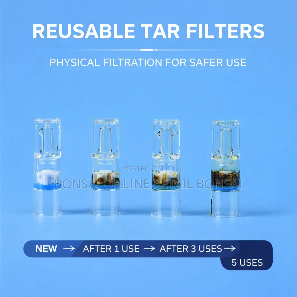 Reusable Cigarette Tar Filter Holder Clear Smoke Filter 100pcs Pack