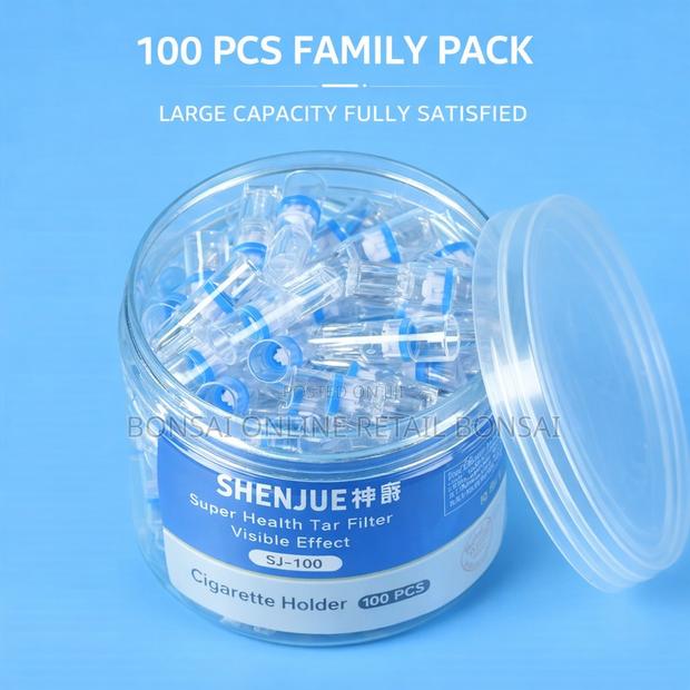 Reusable Cigarette Tar Filter Holder Clear Smoke Filter 100pcs Pack - thumbnail 5