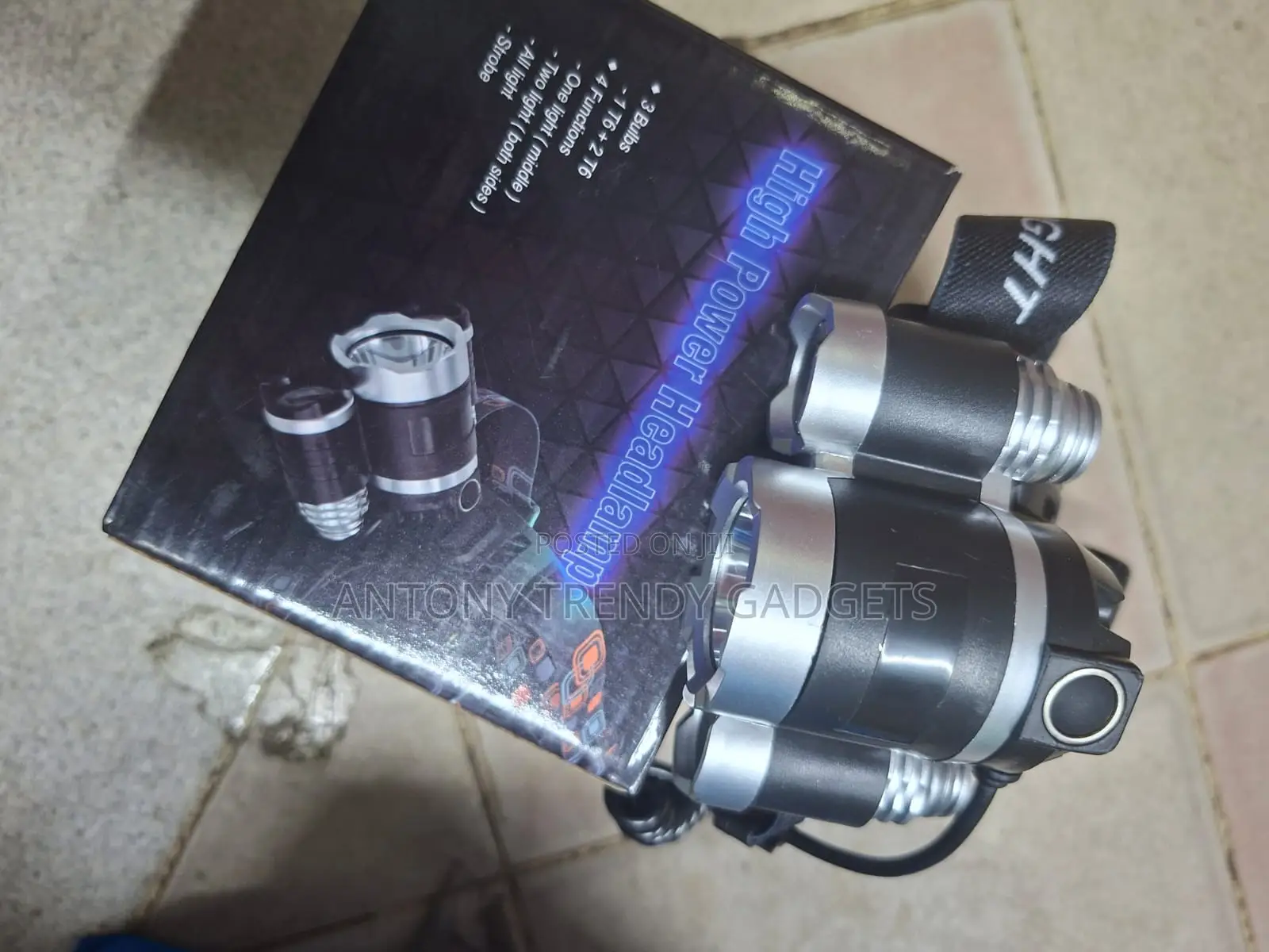 Ultra Bright 3-led Headlamp For Camping & Night Work