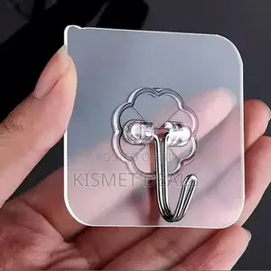 10 Piece Transparent Stainless Steel Strong Self Adhesive Hooks