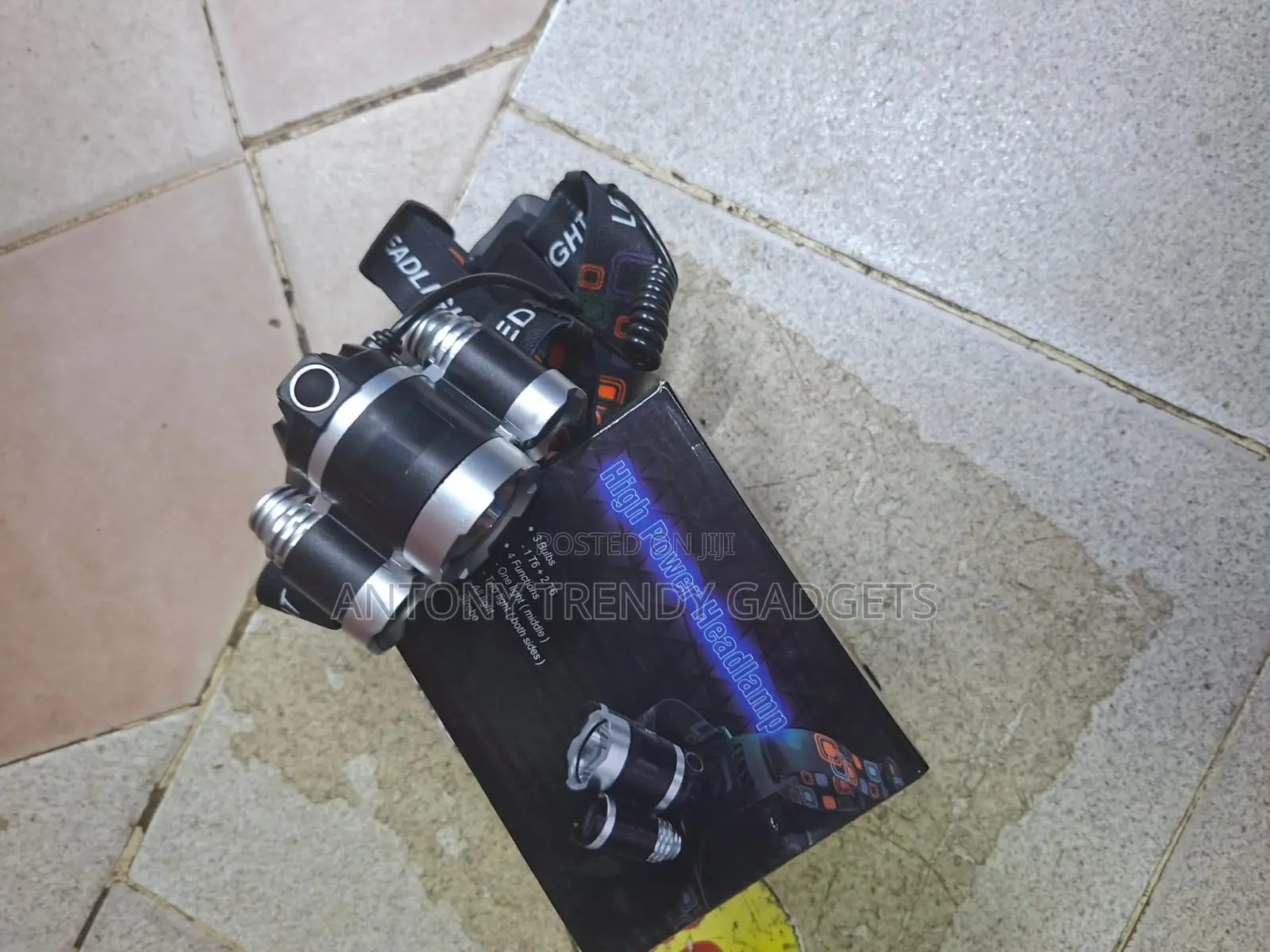 Rechargeable High Power Led Headlamp, Ultra Bright 3-led Headlamp