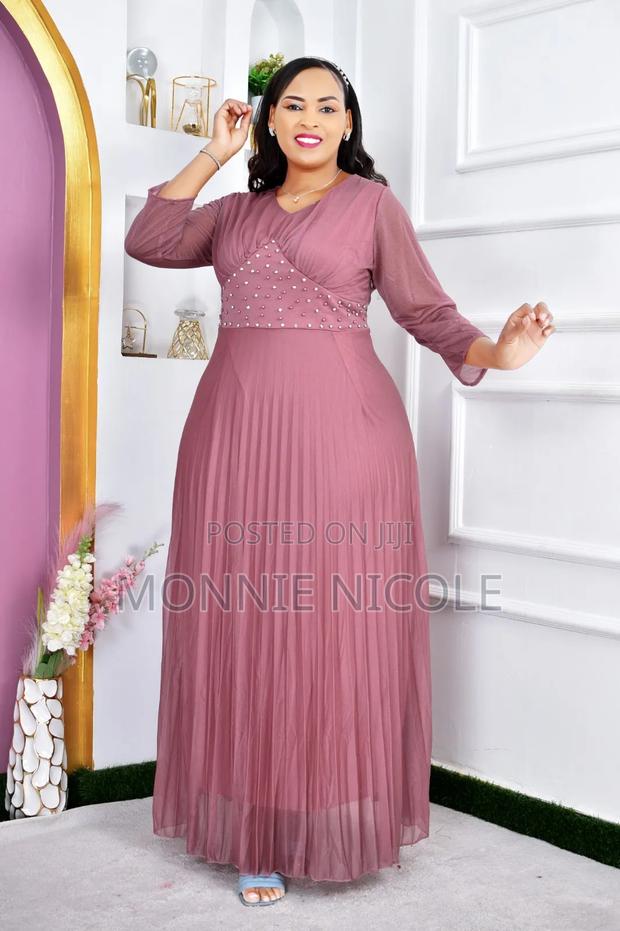 Peach Long Evening Gowns/Wedding Evening Wear