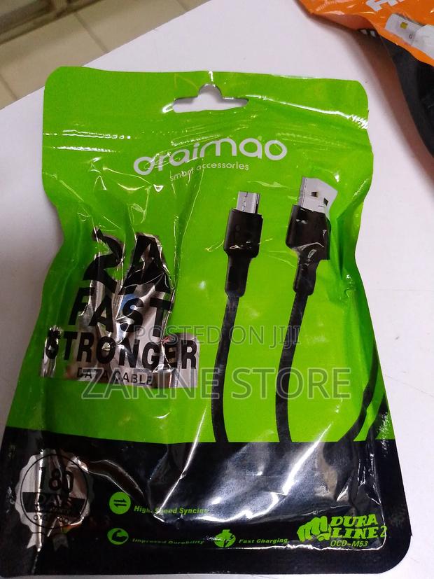 Amaya / Oraimo Micro Usb Cable 1metre Long 5v 2a Output Fast Charging - main view