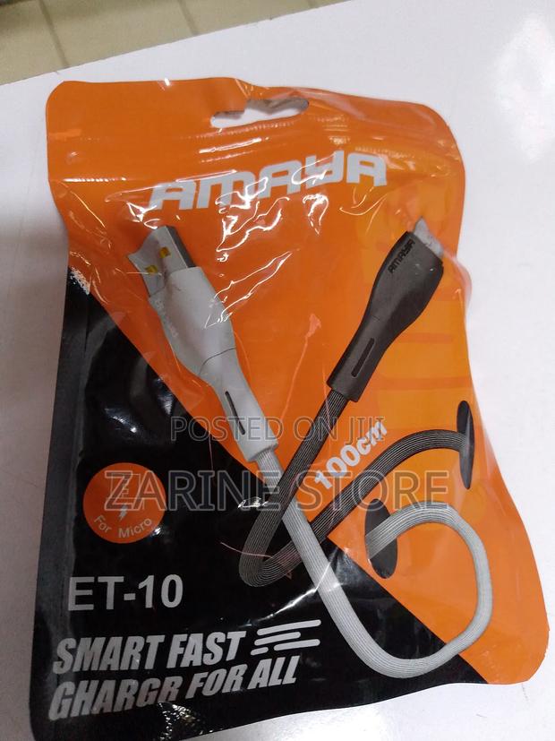 Amaya / Oraimo Micro Usb Cable 1metre Long 5v 2a Output Fast Charging - thumbnail 2