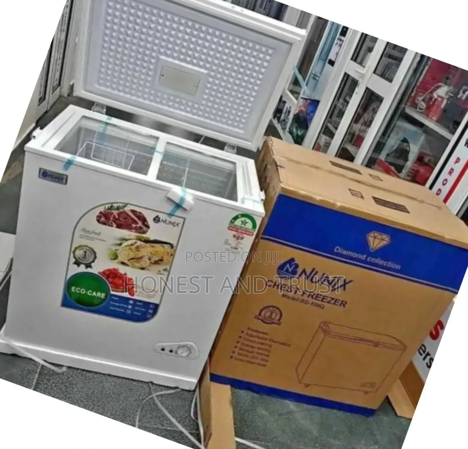 Aesthetic White Nunix Chest Freezer 150litres