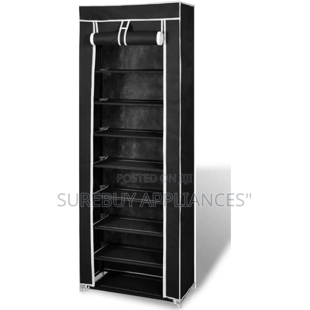 Premium Shoe Display Rack | 10 Layers With Elegant Cover - main view