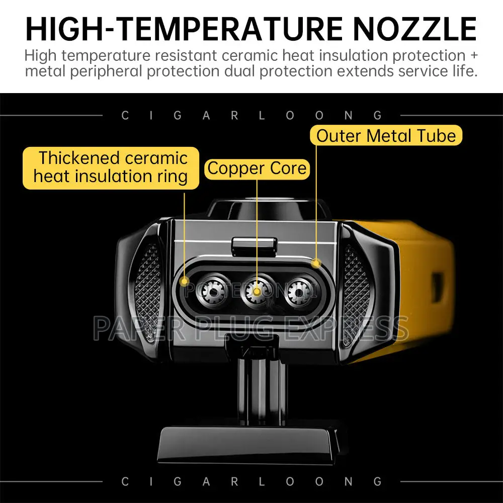 Four-in-One Windproof Cigars Lighter Cutter
