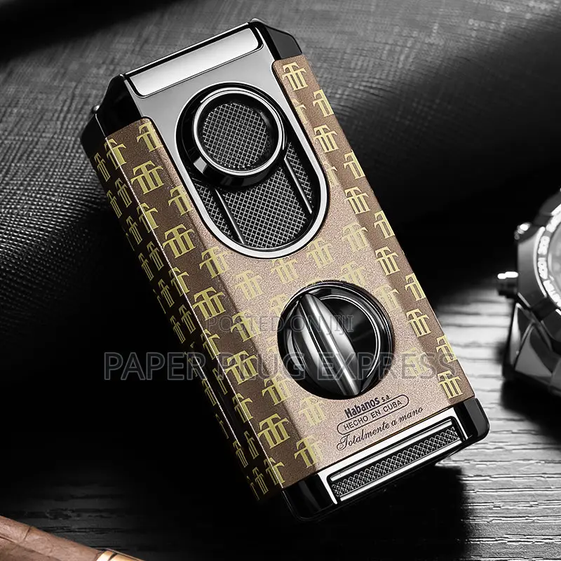 Four-in-One Windproof Cigars Lighter Cutter