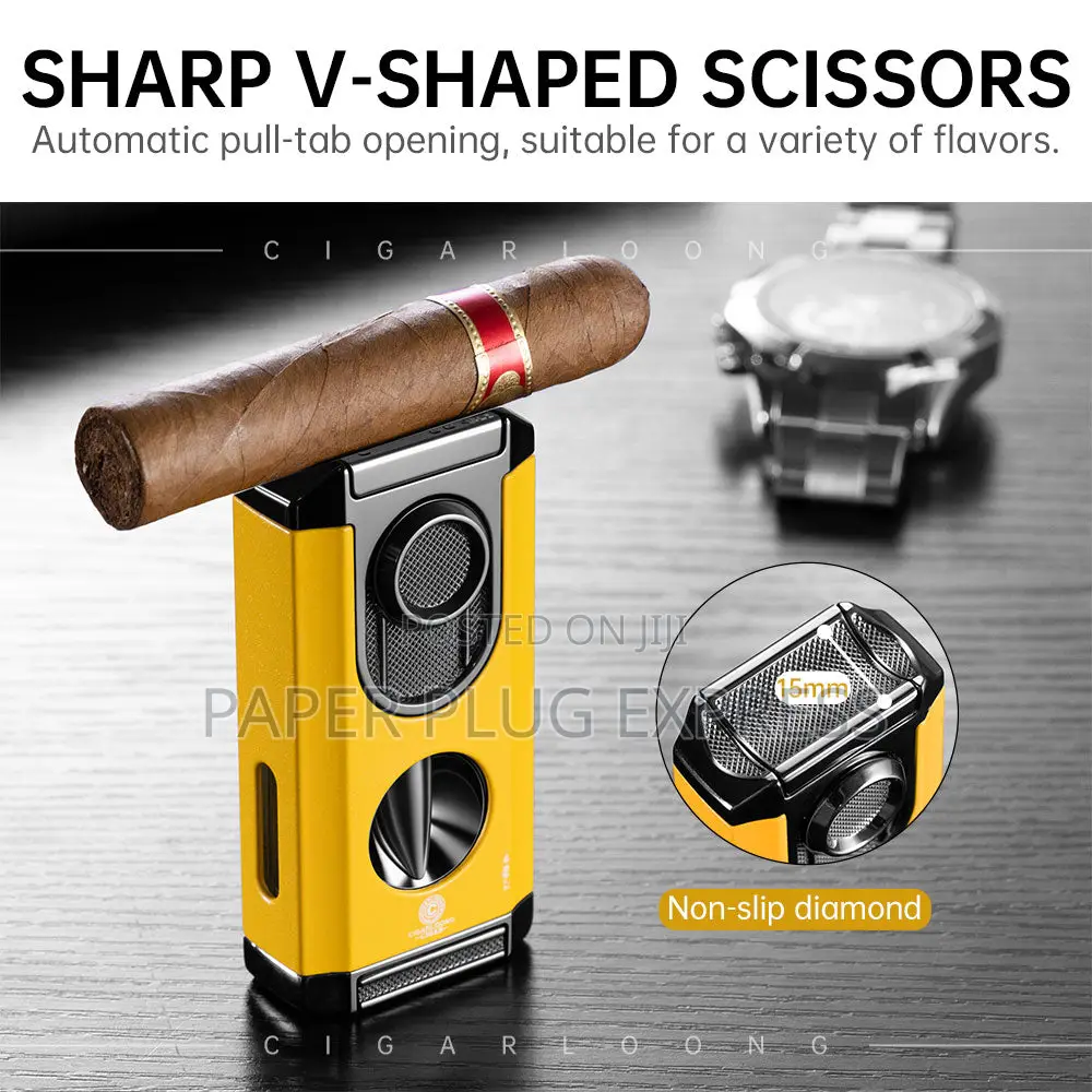 Four-in-One Windproof Cigars Lighter Cutter