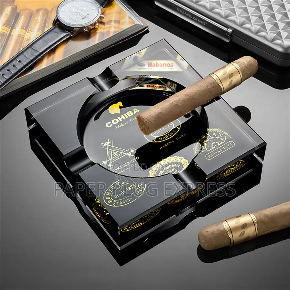 Black Cohiba Cigars Ashtray