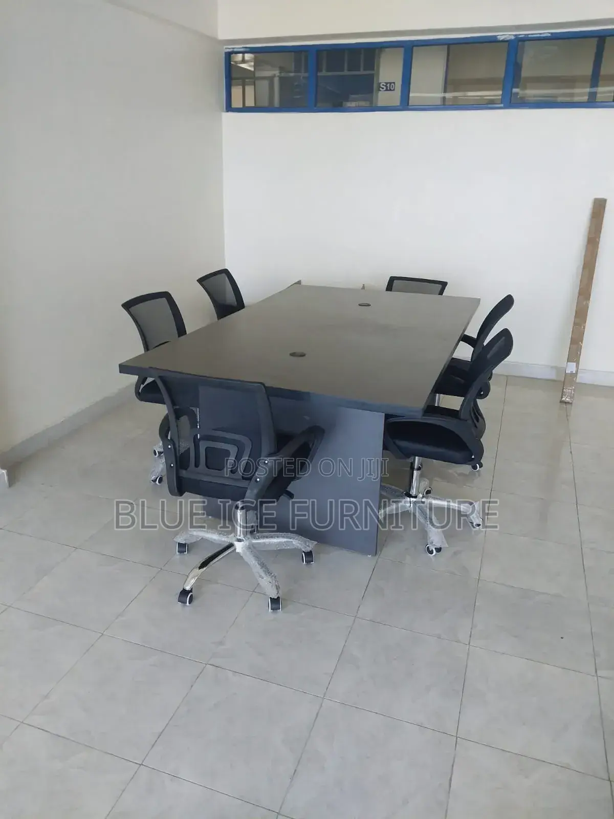 Grey Conference Table /Mesh Chair