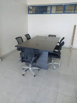 Grey Conference Table /Mesh Chair