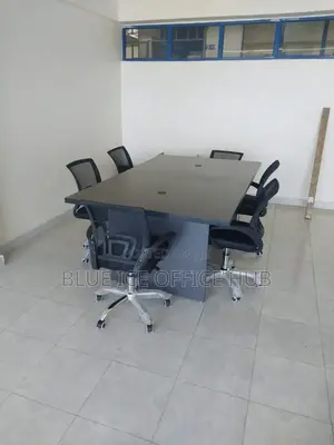Grey Conference Table /Mesh Chair